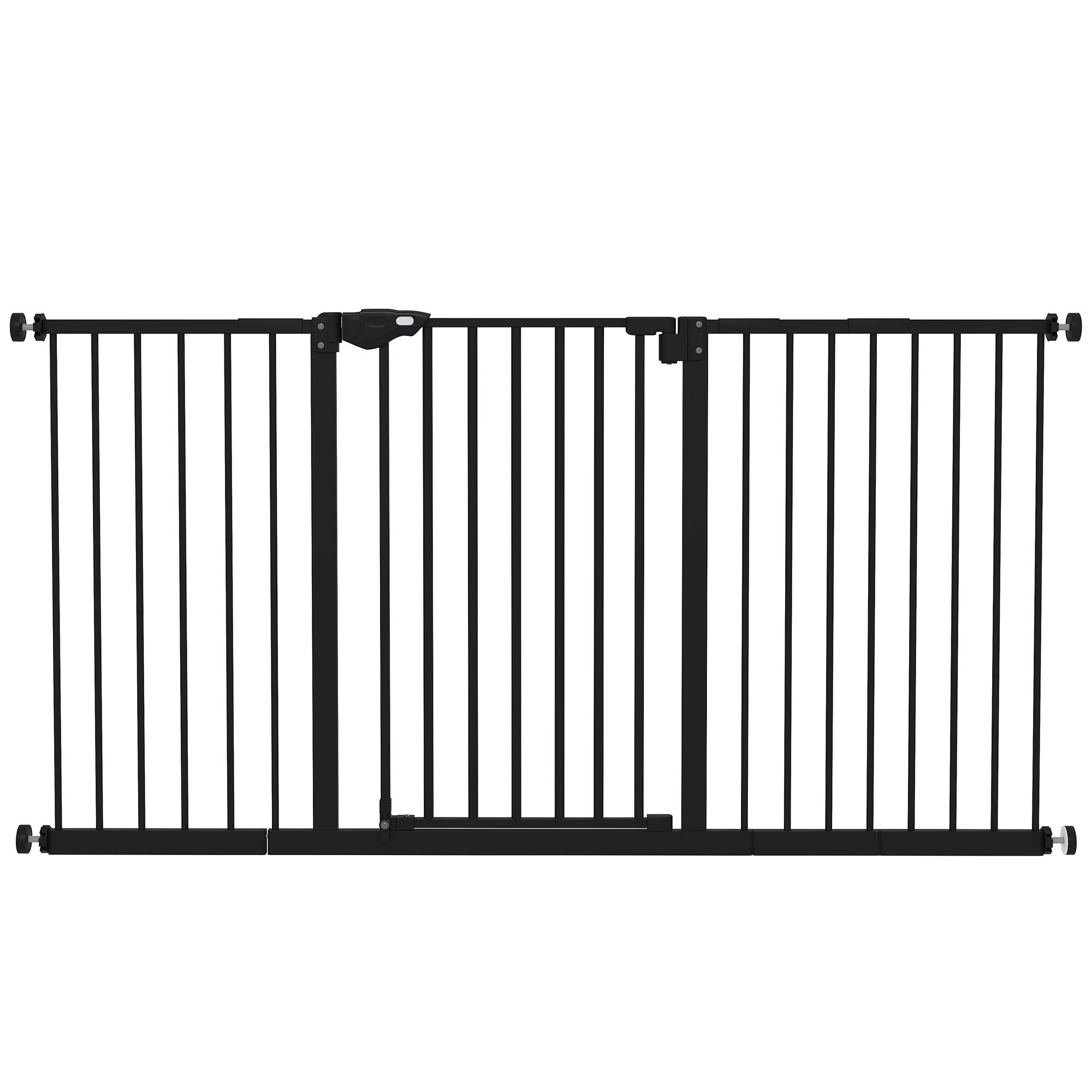 Barrera de Seguridad para Perros PawHut 147.5x76.2 cm Negro 1/8