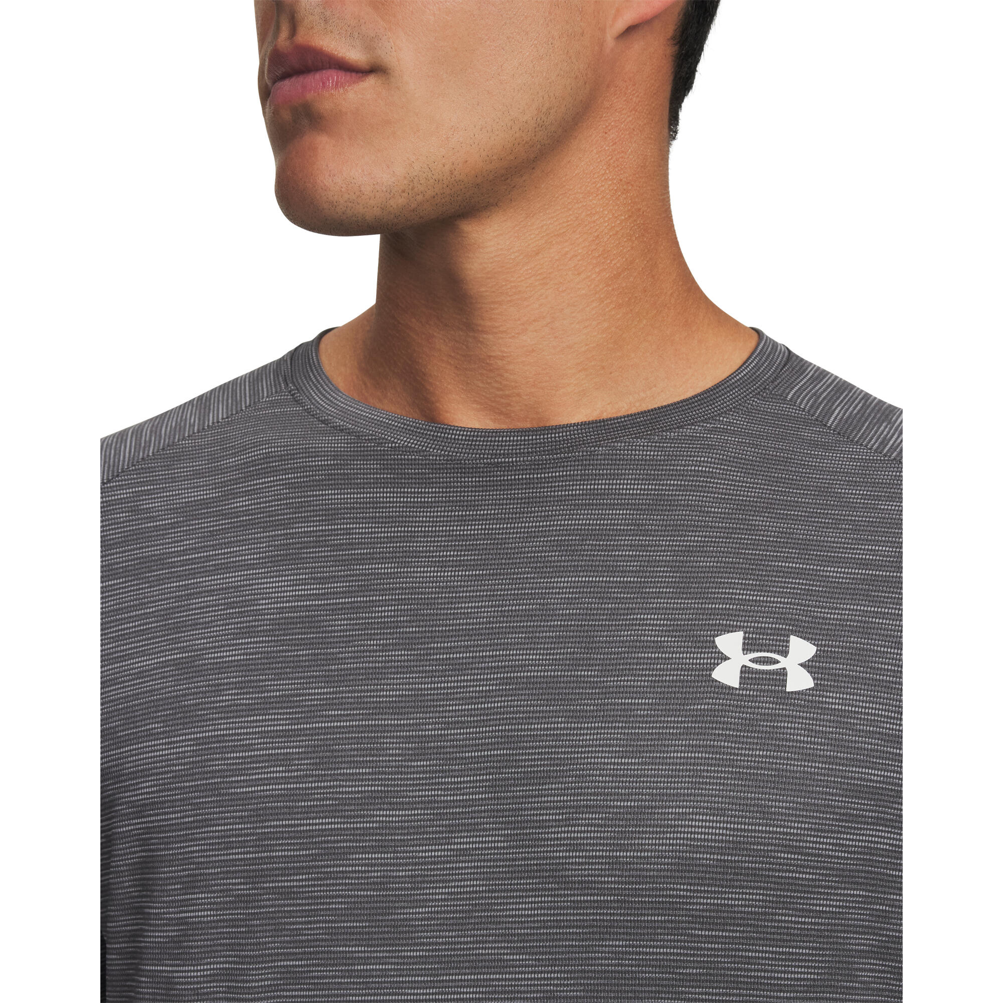 T-shirt maniche corte Uomo UA TECH TEXTURED SS Grigio Scuro 3/5