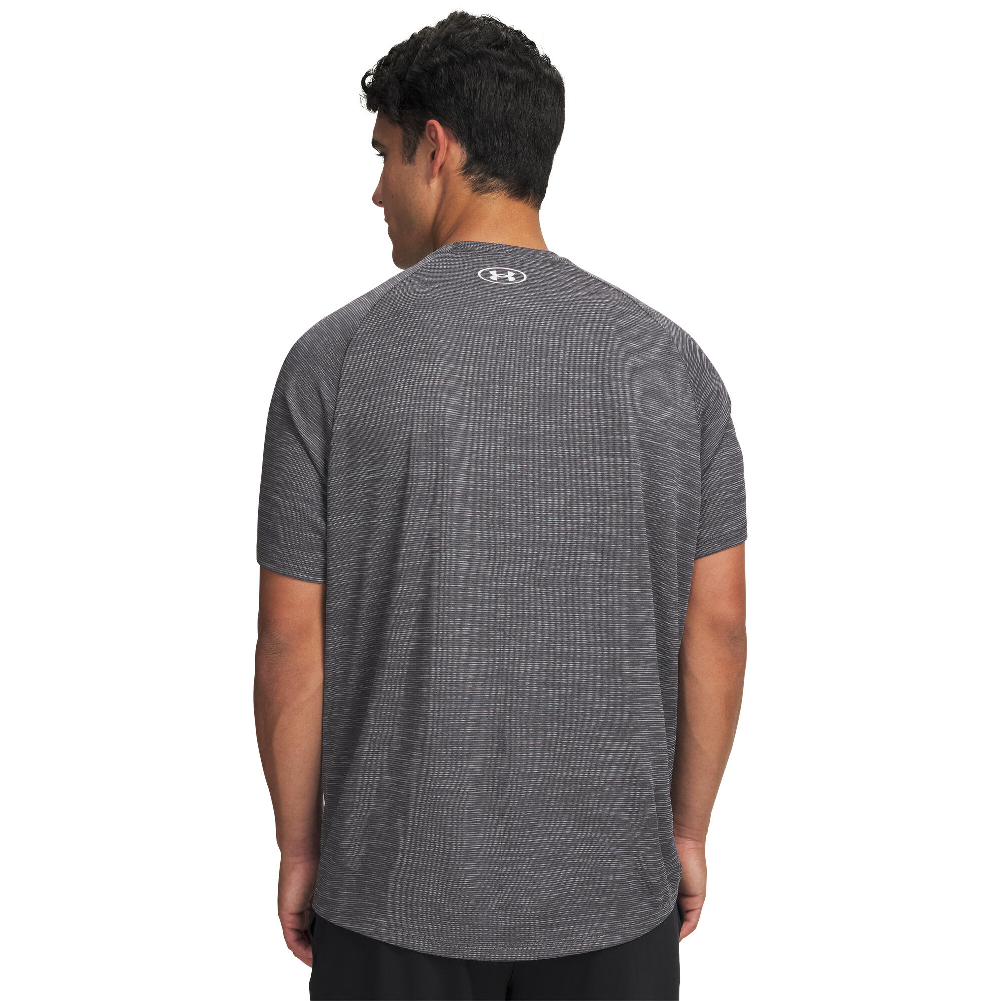 T-shirt maniche corte Uomo UA TECH TEXTURED SS Grigio Scuro 2/5