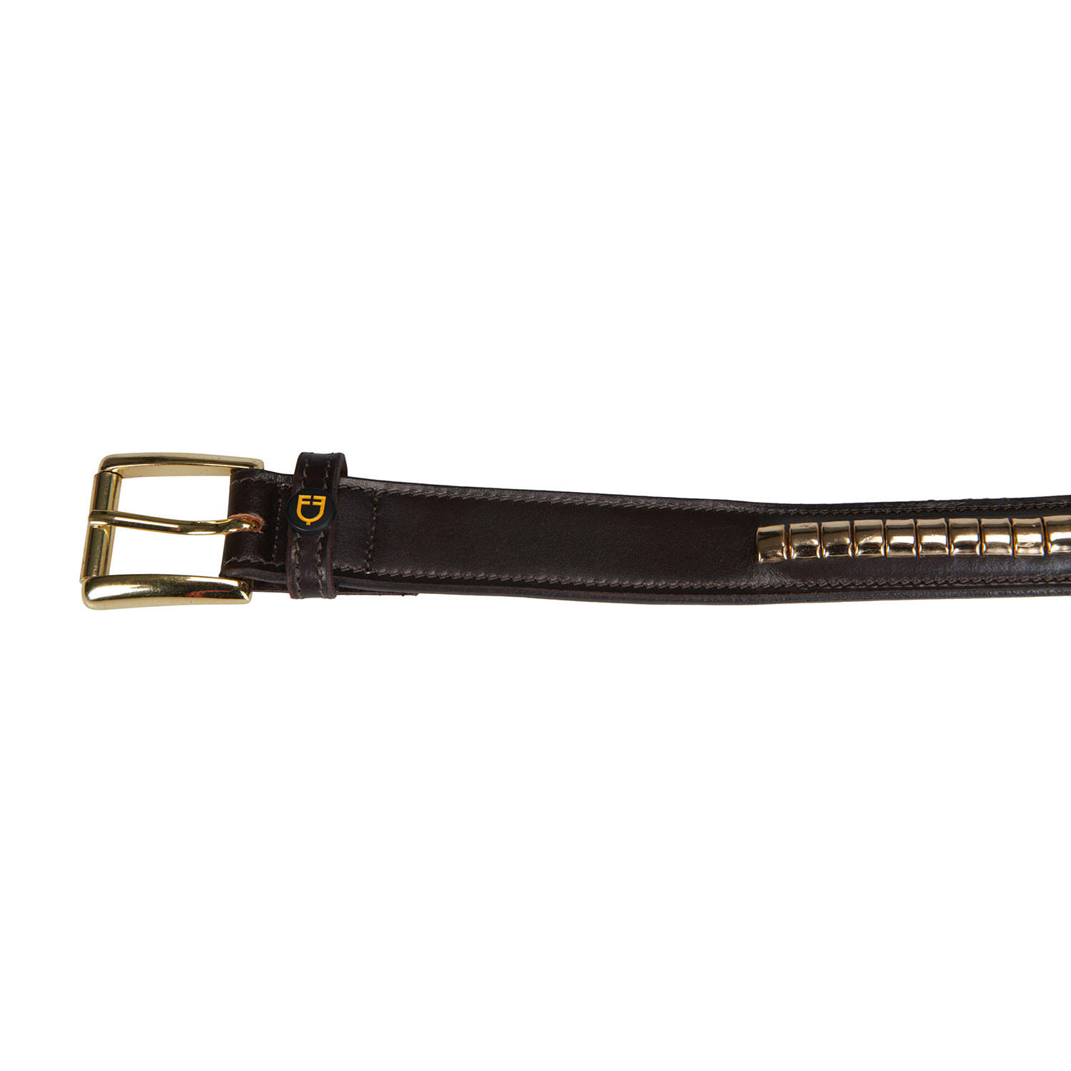 Ceinture d'équitation en cuire avec clincher argenté 2/7
