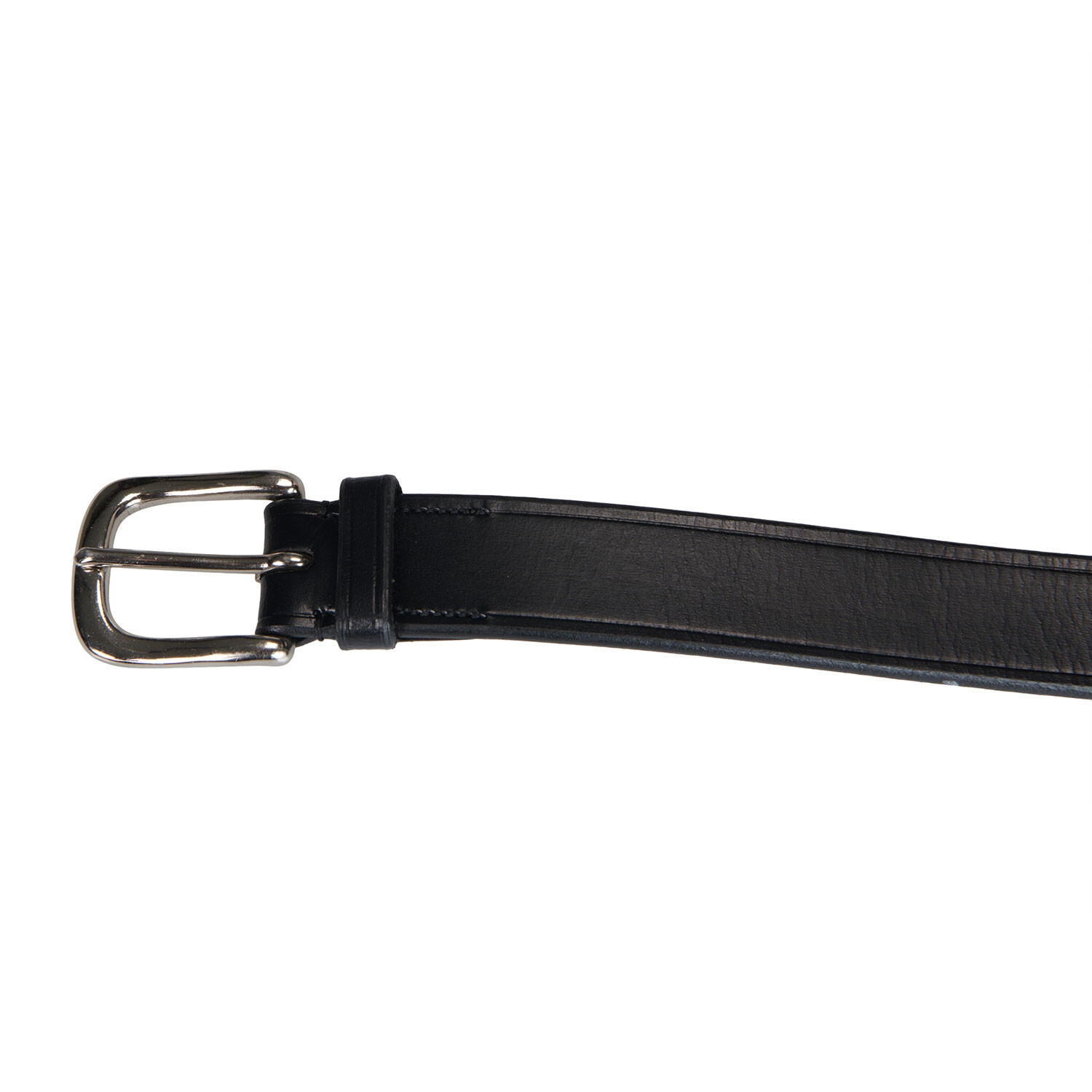 Ceinture d'équitation en cuir avec broderie noire et blanche 2/7