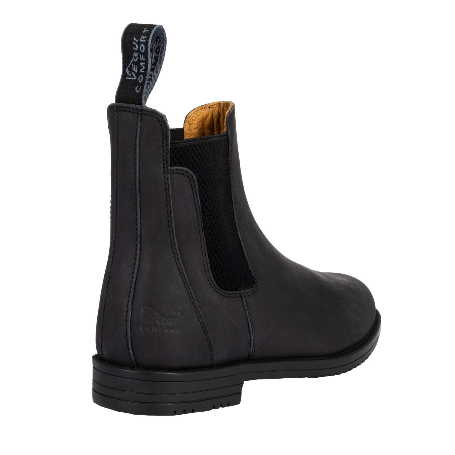 Stivaletti jodhpur cuoio con elastico laterale 3/7