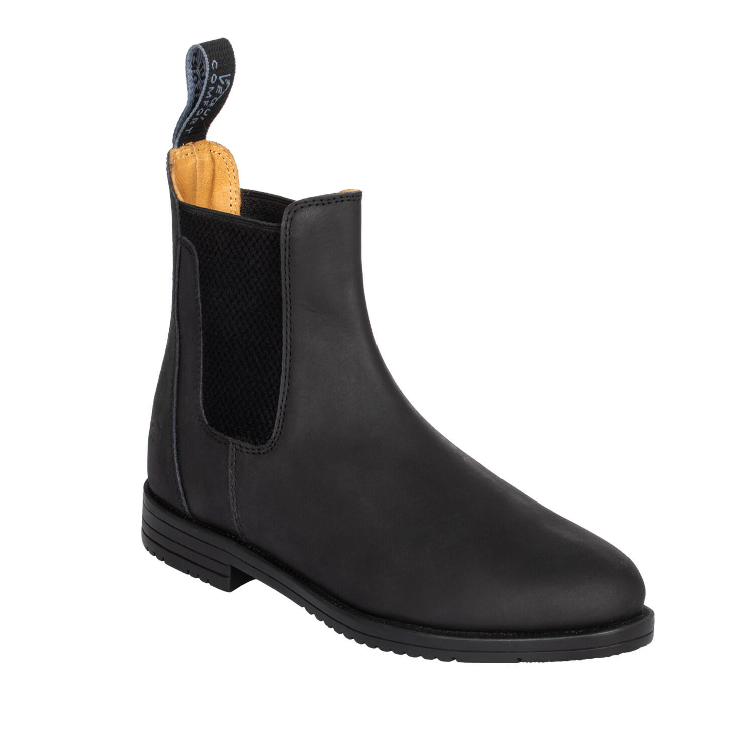 Stivaletti jodhpur cuoio con elastico laterale 2/7