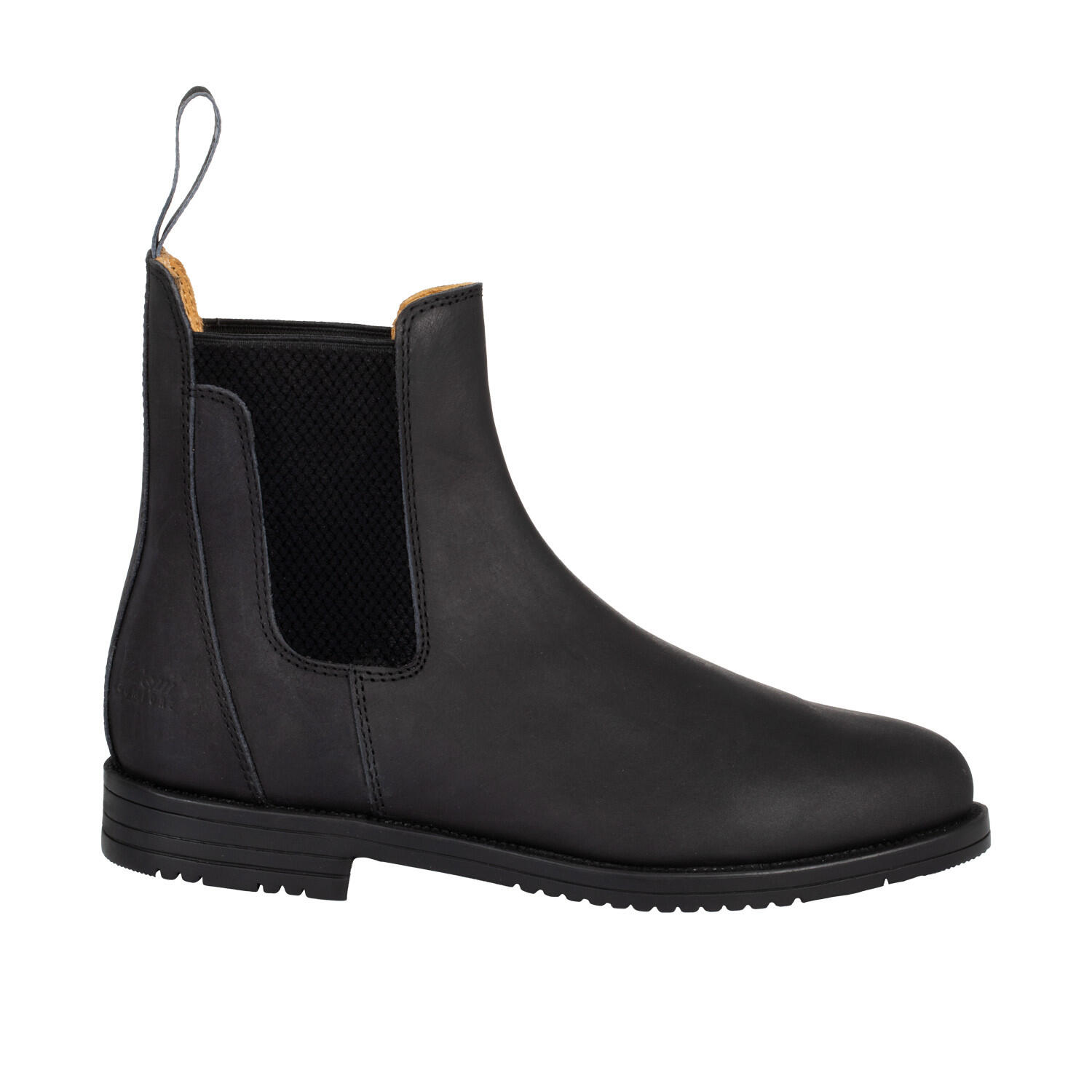 Stivaletti jodhpur cuoio con elastico laterale 5/7