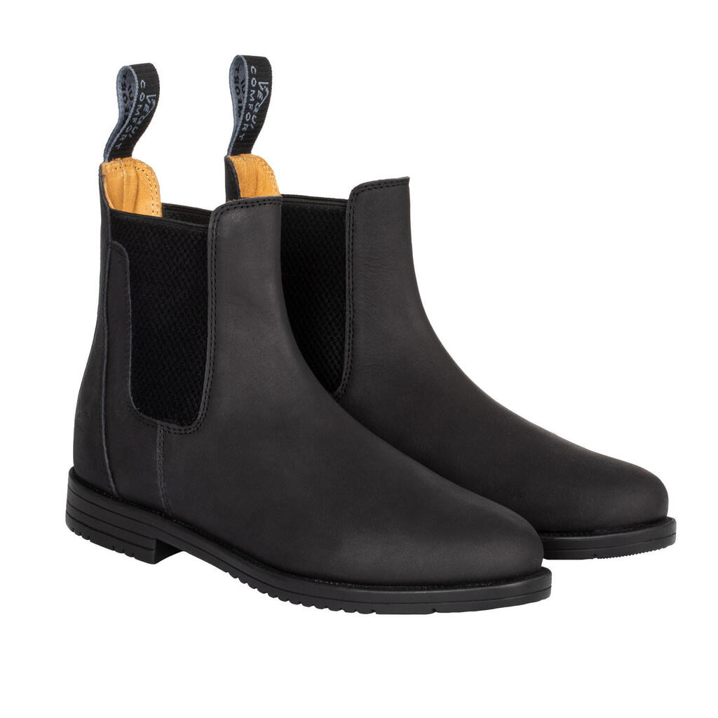 Jodhpur boots in nubuck with side elastic bands