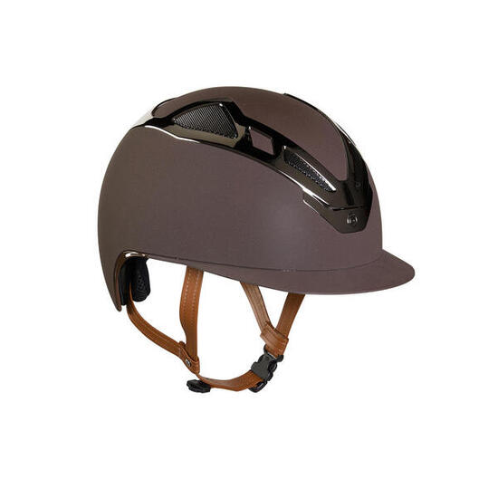 Casque apex chrome marron mat