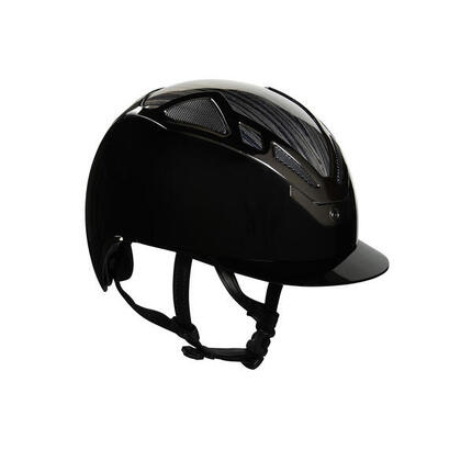Casque apex en bois noir brillant