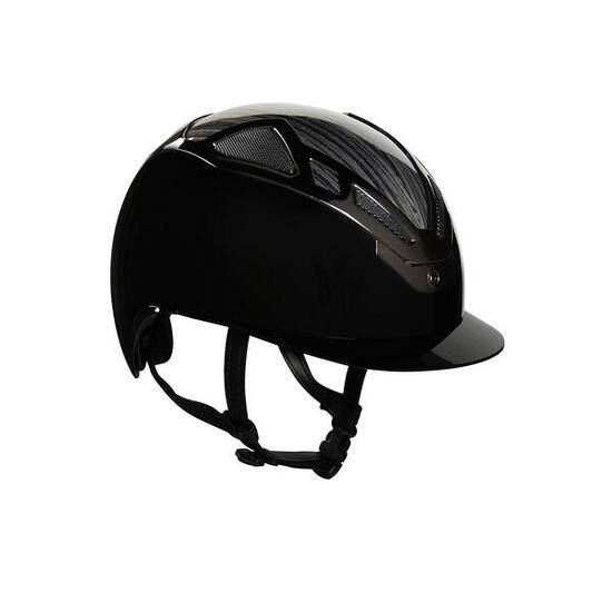 Casque apex en bois noir brillant