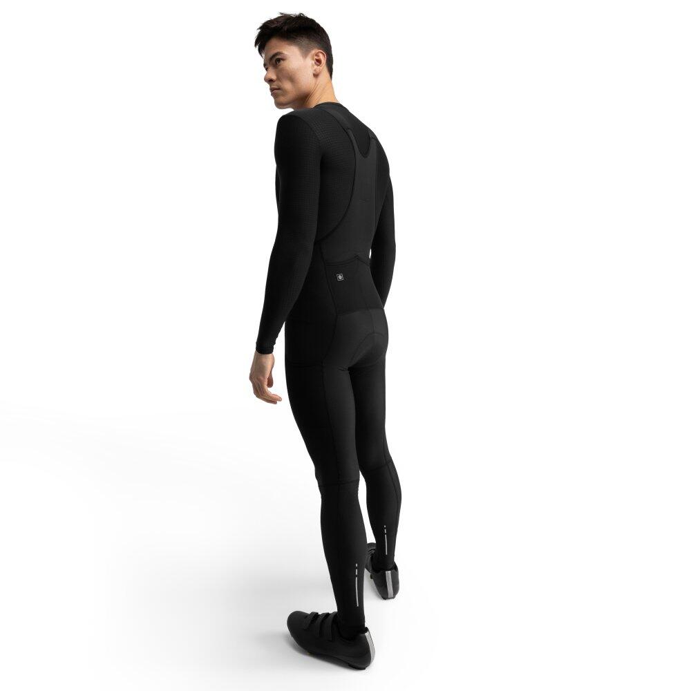 Cuissard long thermique cyclisme gravel homme Apalache Noir 2/7