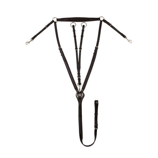 Gepolsterter brustschutz mit abnehmbarem martingal.