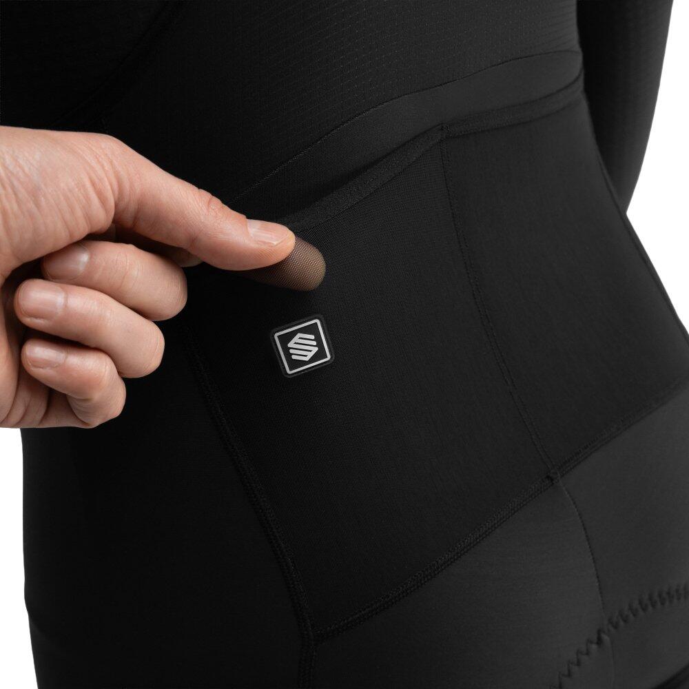 Cuissard long thermique cyclisme gravel homme Apalache Noir 4/7