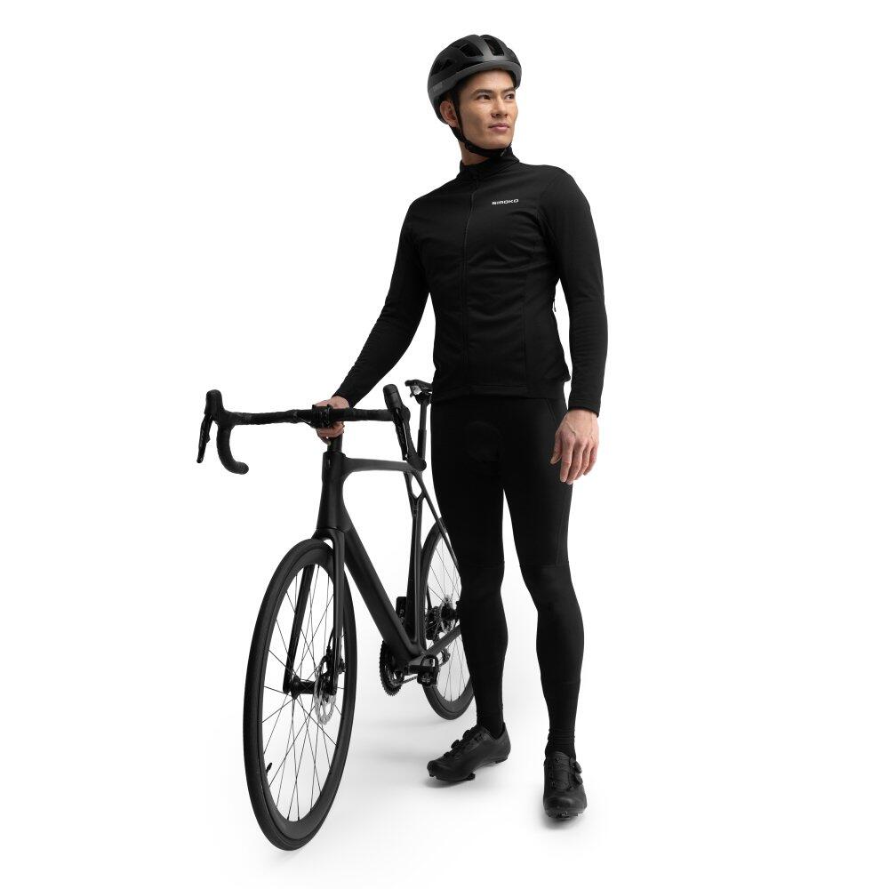 Herren Radsport softshell-fahrradwinterjacke für Core Everest Schwarz 3/8