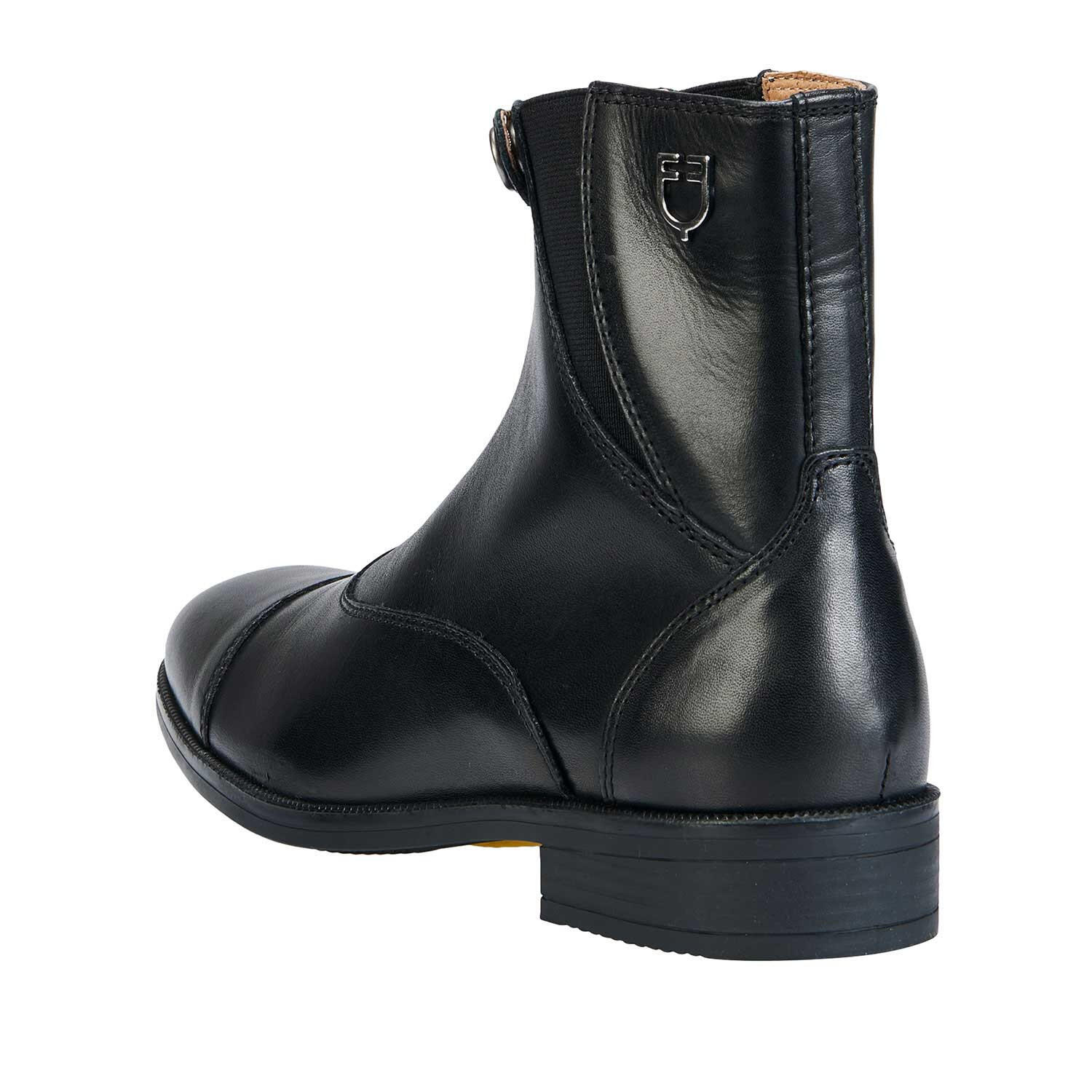 Botines unisex de piel de becerro plena flor con cremallera frontal 2/5