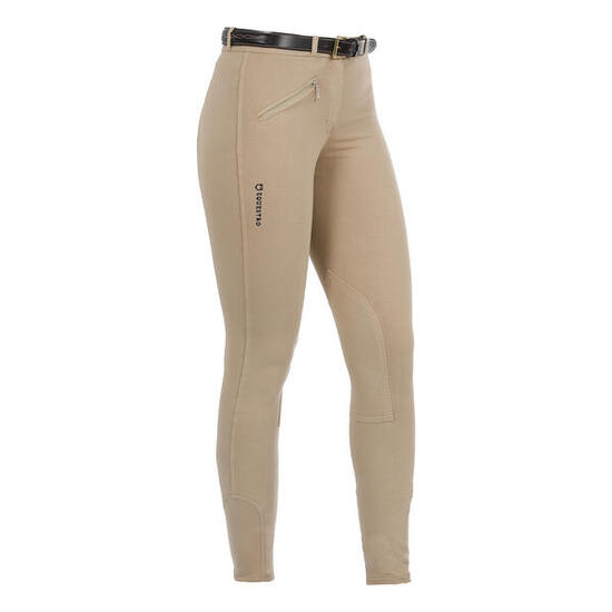 Pantalon d'équitation femme en coton stretch