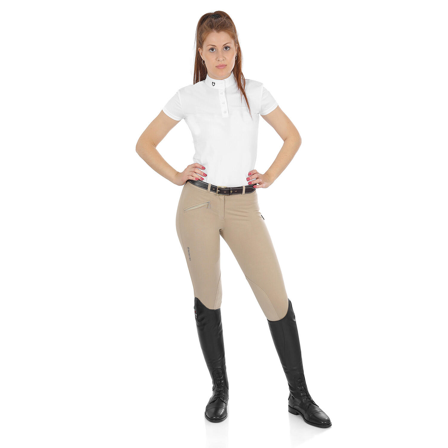 Reithosen für damen aus stretch-baumwolle 4/4