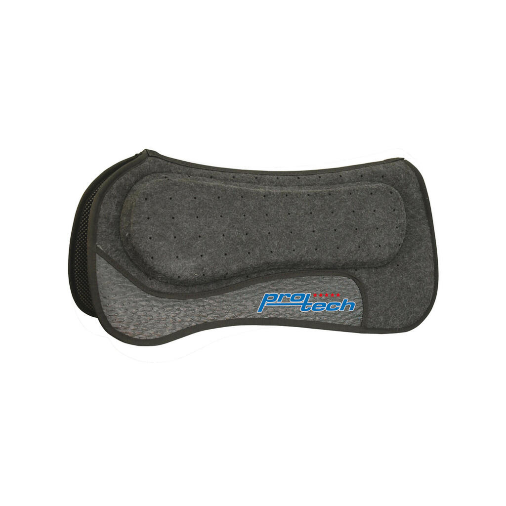 Western saddle pad in felt and perforated neoprene