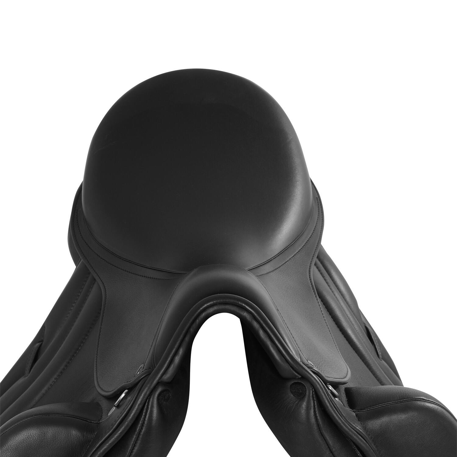 Selle de dressage monoquartier en cuir 3/4