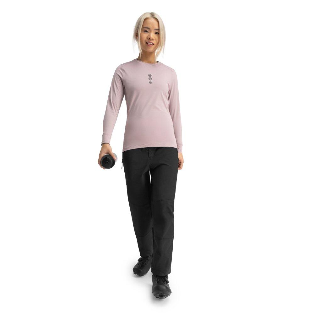 Damen Radsport lange gravel-fahrradhose Jeju Schwarz 3/6