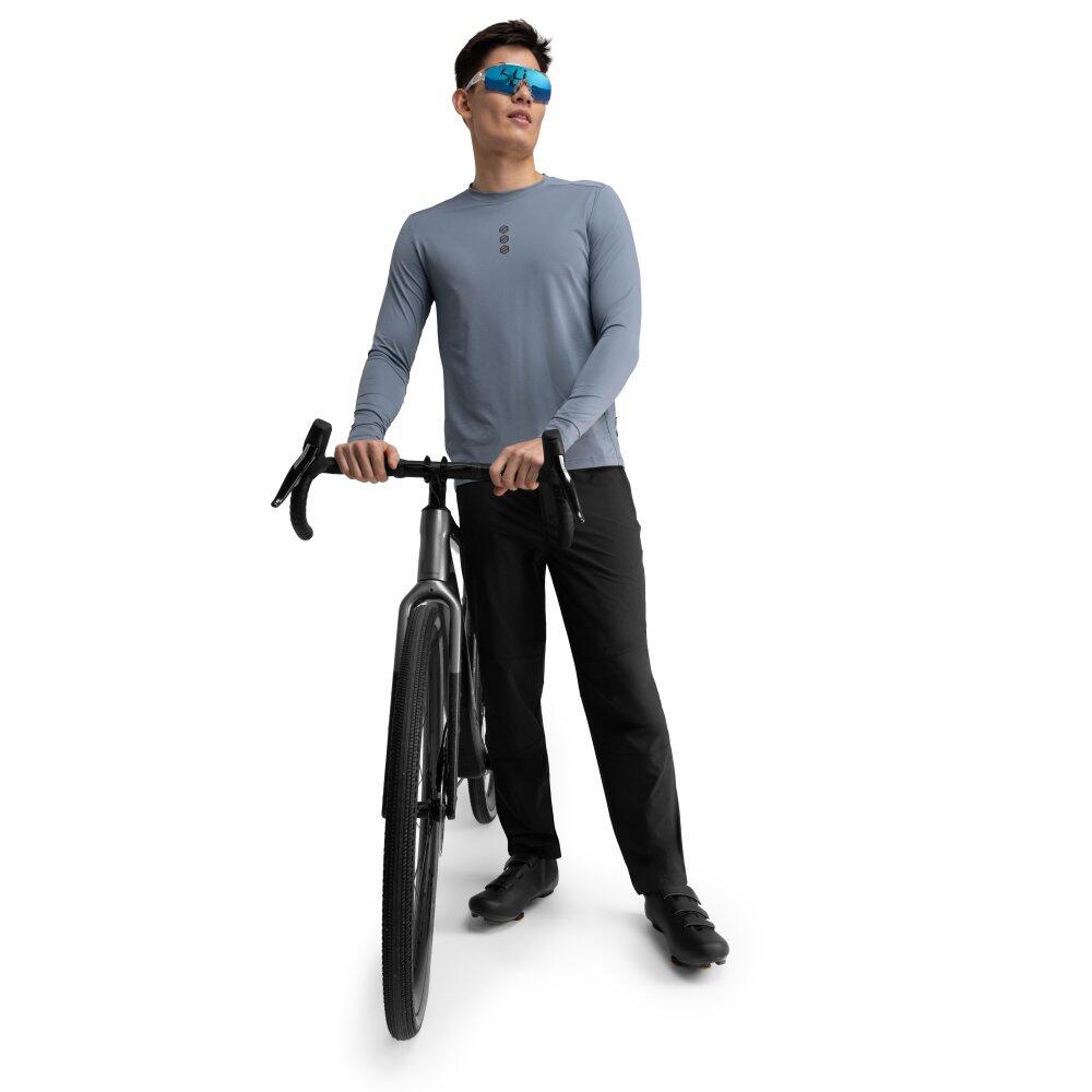Herren Radsport lange gravel-fahrradhose Rift Schwarz 3/6