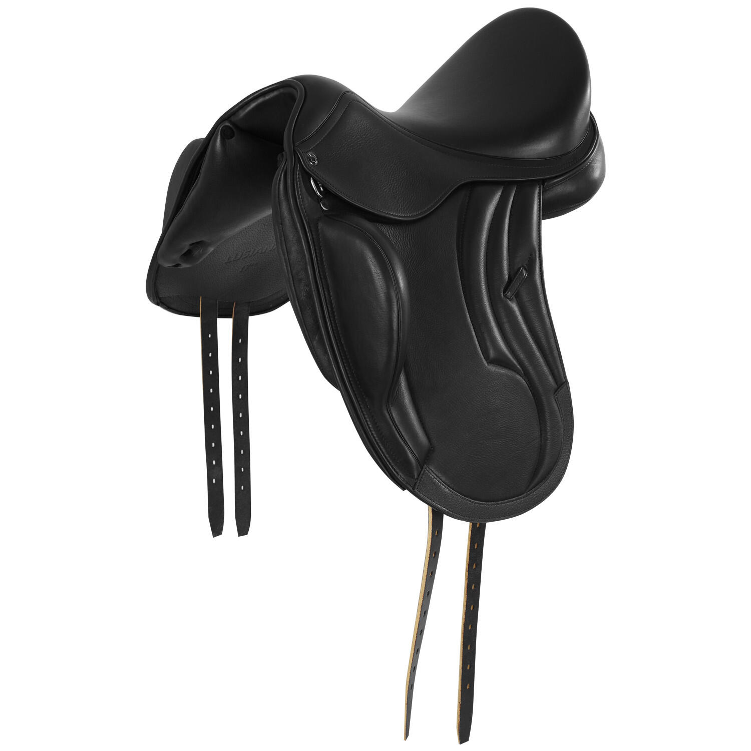 Selle de dressage monoquartier en cuir 2/4