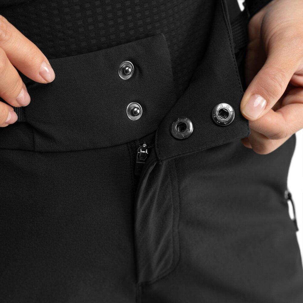 Damen Radsport lange gravel-fahrradhose Jeju Schwarz 5/6