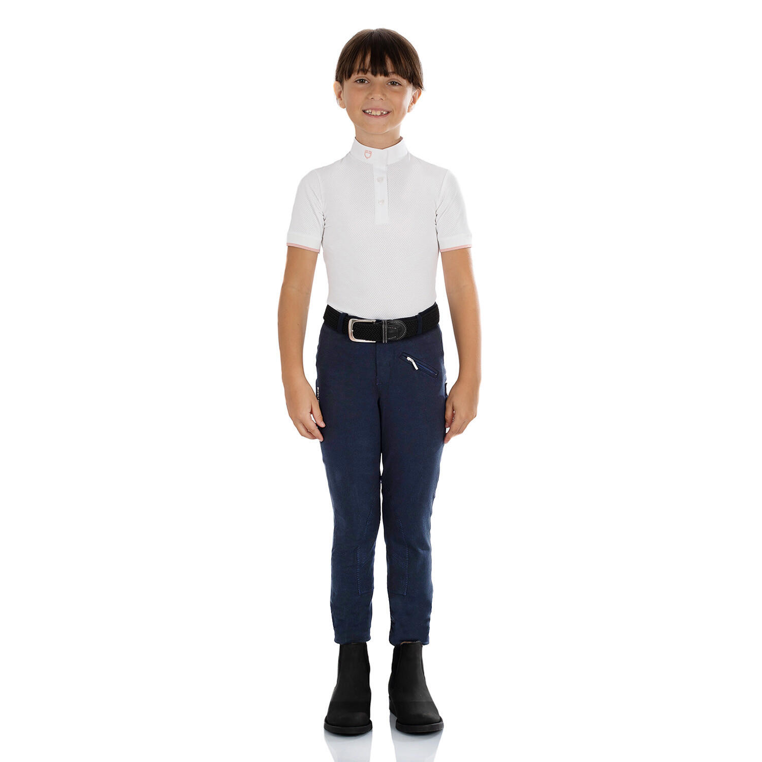 Pantaloni equitazione jodhpur bambini in tessuto tecnico 4/5