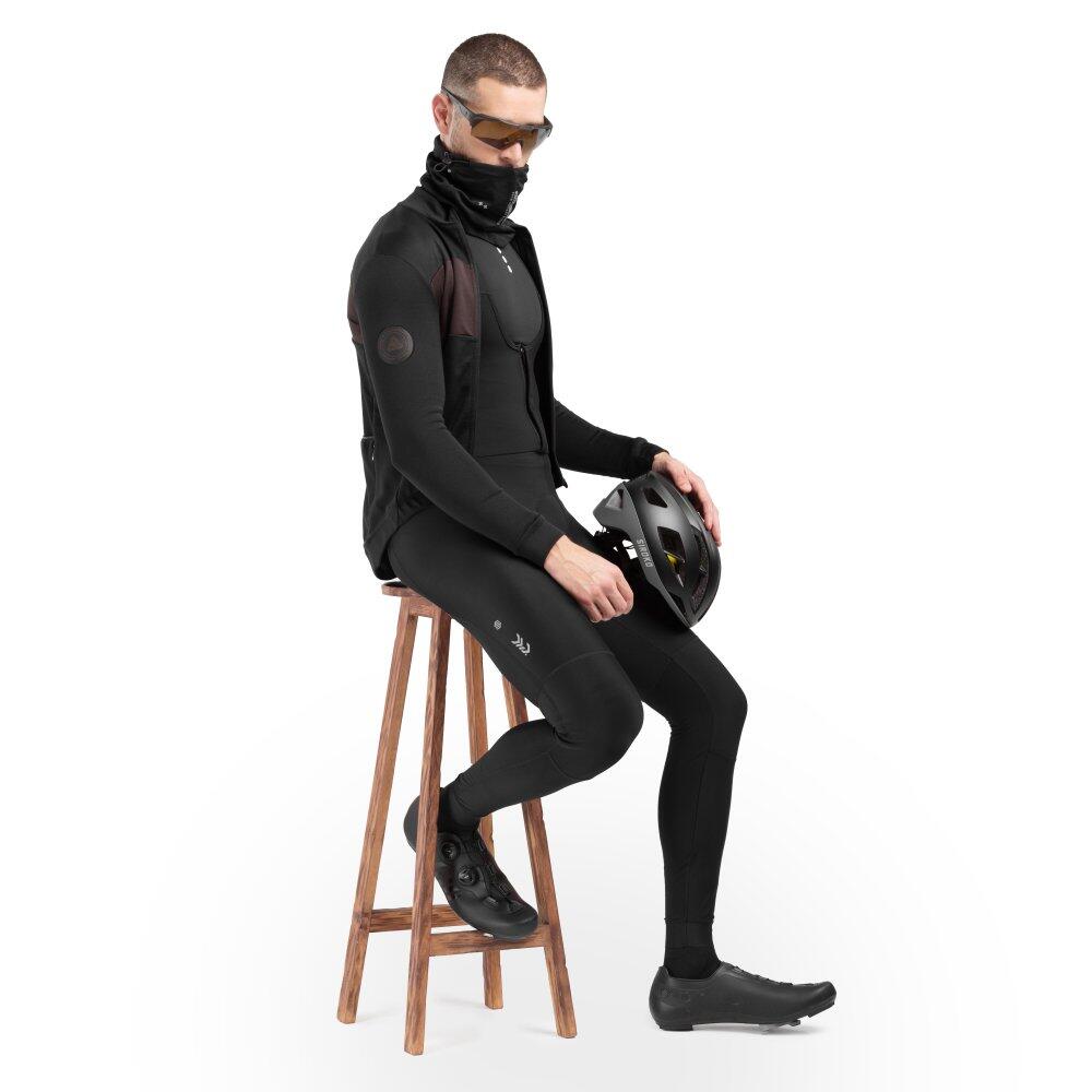 Herren Radsport winter-fahrradträgerhose für DW Troms Schwarz 3/7