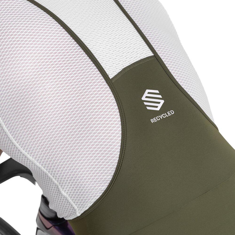 Heren Fietsen bib shorts van e stoffen Basil Groen 5/8