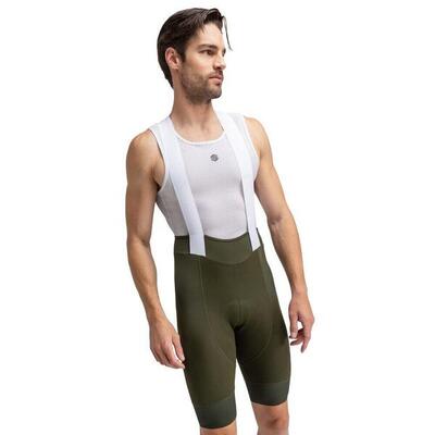 Heren fietsen bib shorts van e stoffen basil groen
