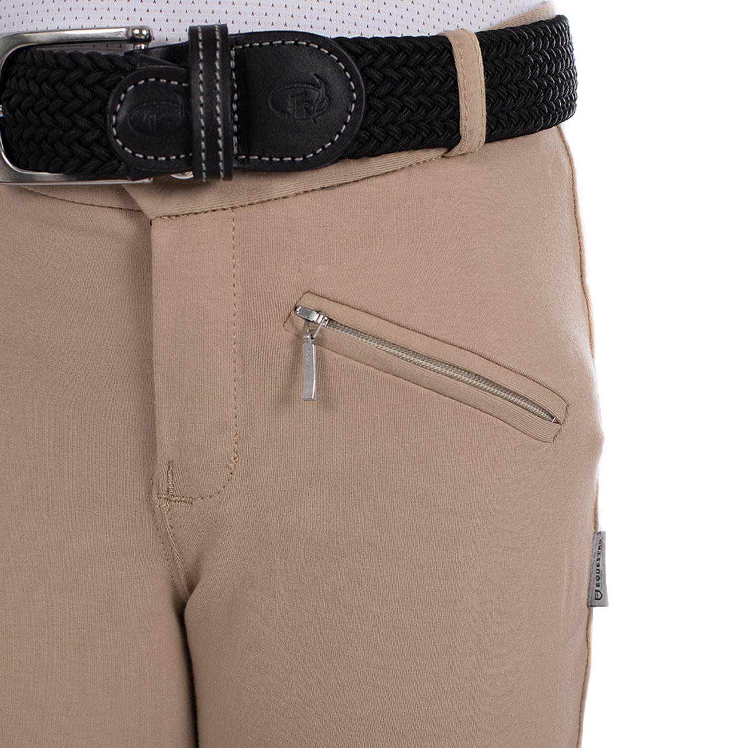 Pantaloni equitazione jodhpur bambini in tessuto tecnico 3/5