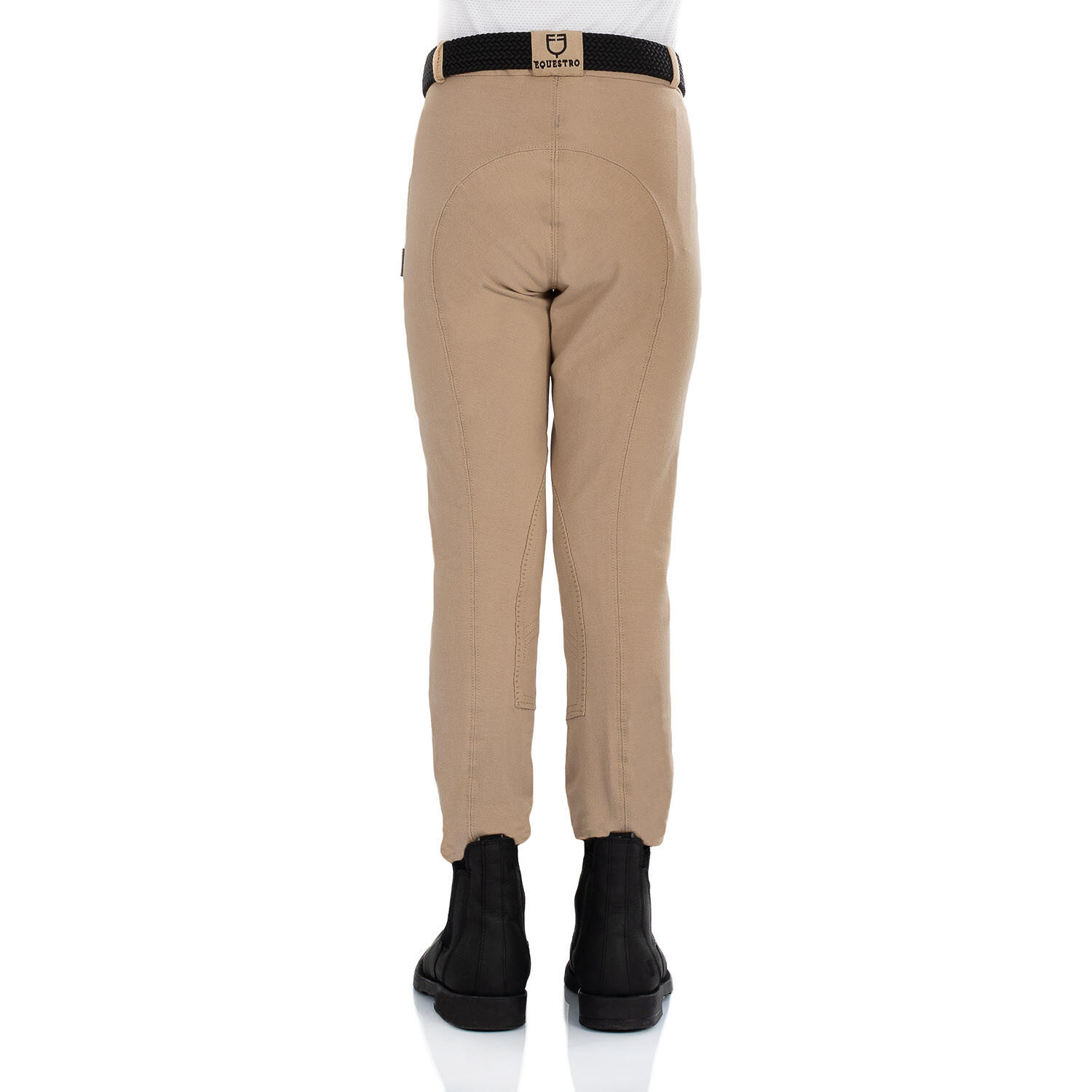 Pantaloni equitazione jodhpur bambini in tessuto tecnico 2/5
