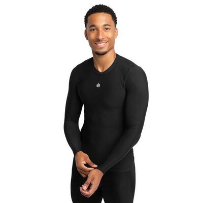 Heren fietsen thermisch gravel ondershirt ring road zwart
