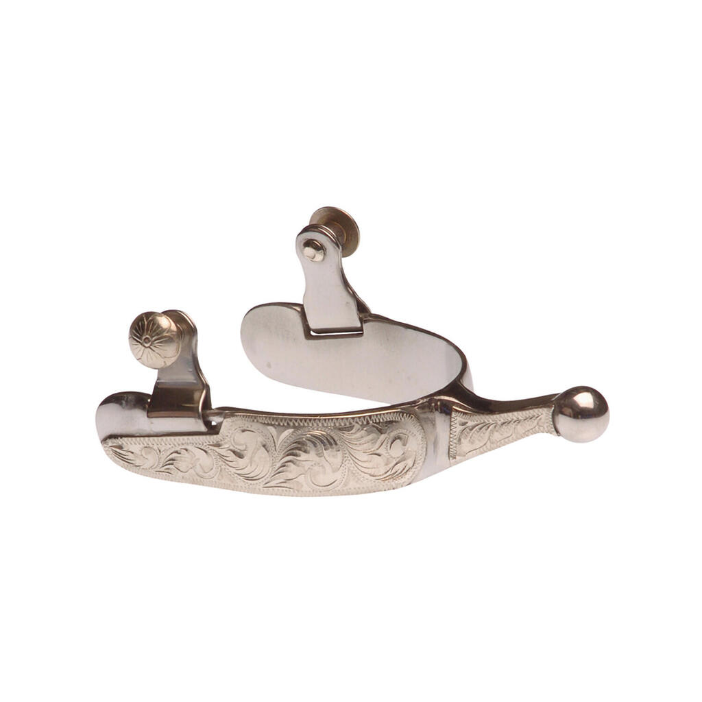 Stainless steel western spurs with ball