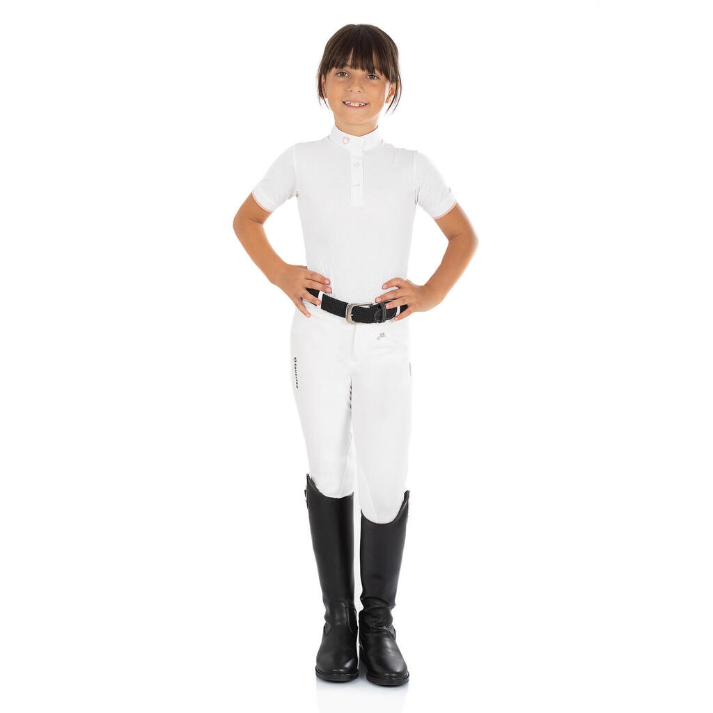 Kids' riding breeches in technical fabric