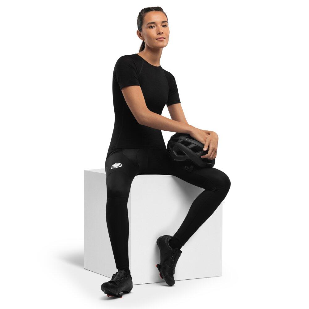 Sous-maillot vélo laine femme Cyclisme SRX Premium Skin Noir 4/7
