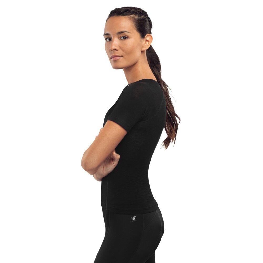 Sous-maillot vélo laine femme Cyclisme SRX Premium Skin Noir 3/7