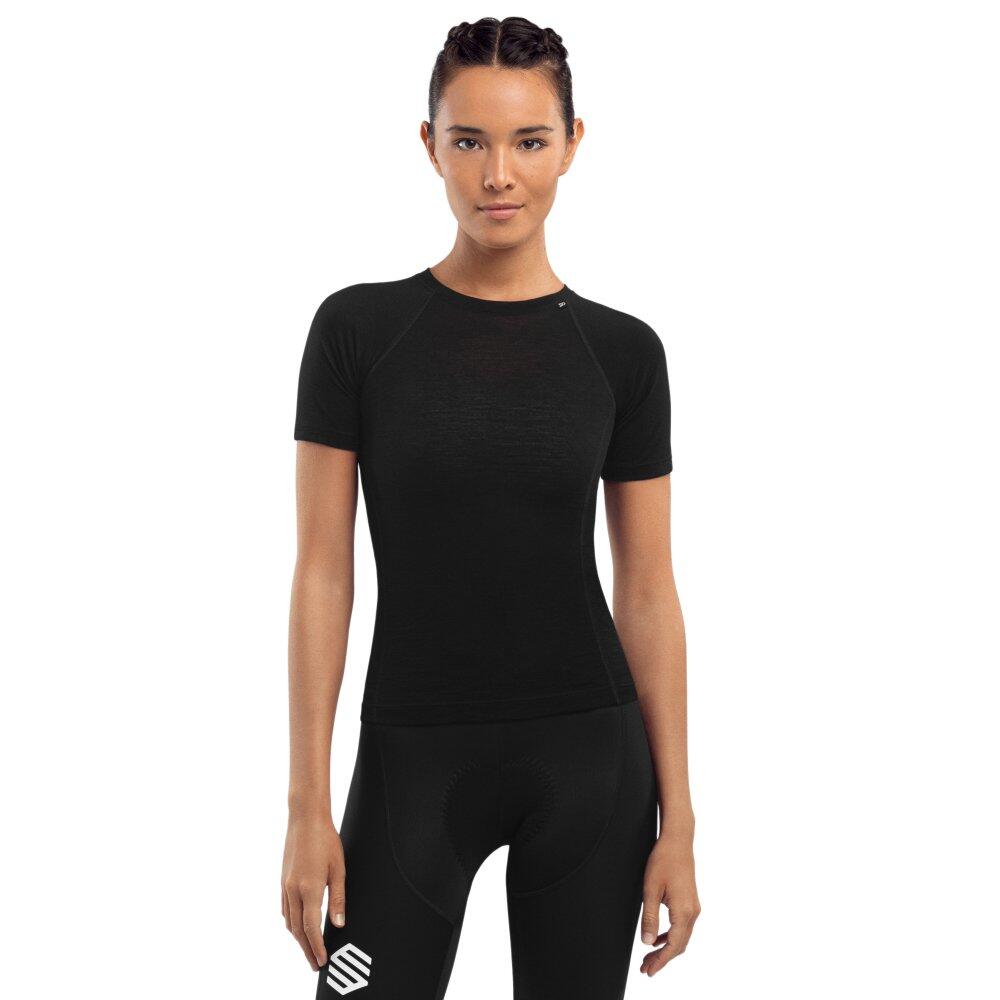 Women Cycling 's wool base layer SRX Premium Skin Black