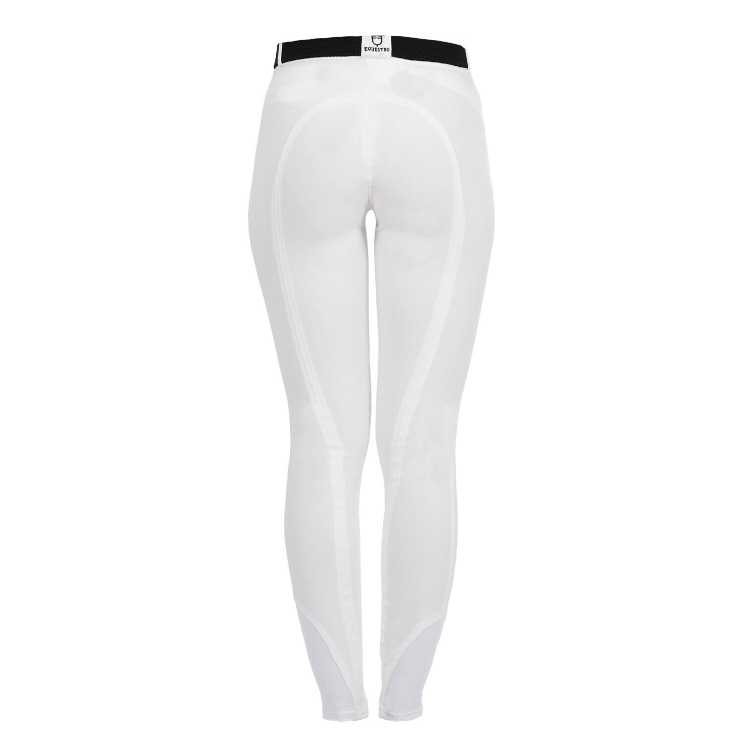 Pantaloni equitazione donna in cotone elasticizzato con grip 2/4