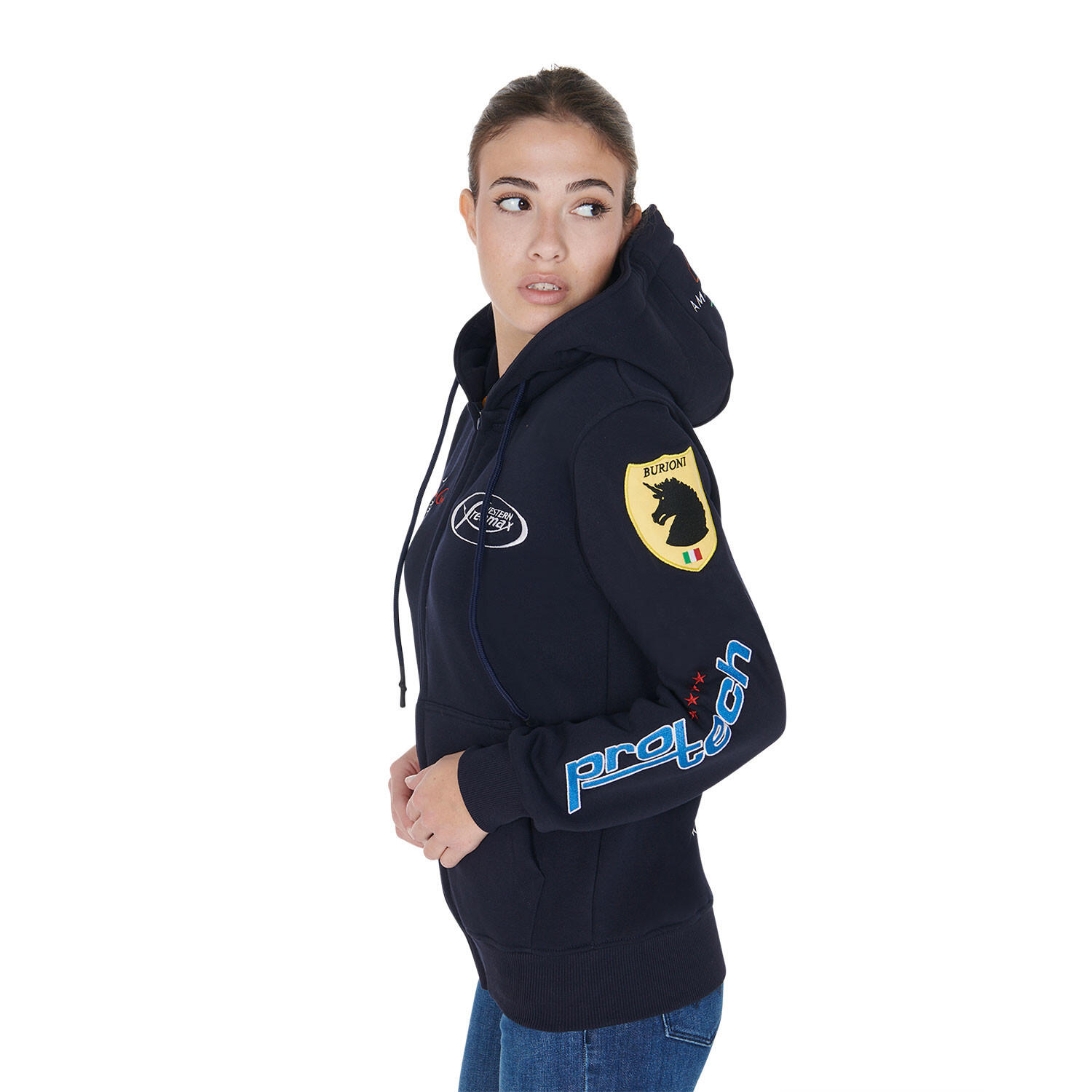Felpa equitazione unisex multilogo 3/7