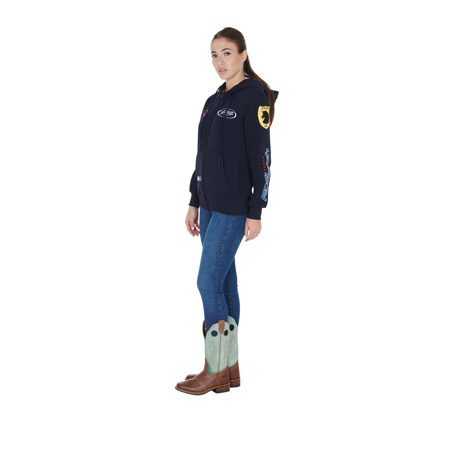 Felpa equitazione unisex multilogo 6/7