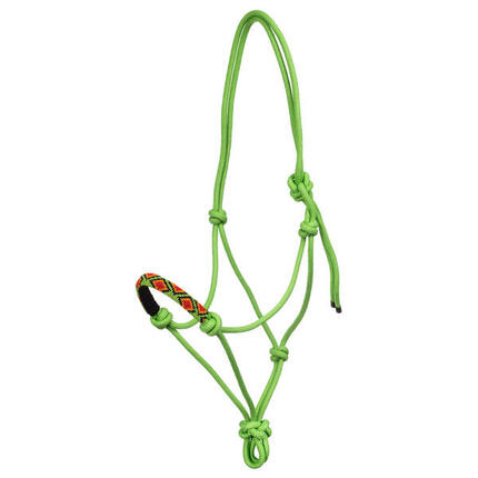 Licol en corde nouée avec décorations navajo