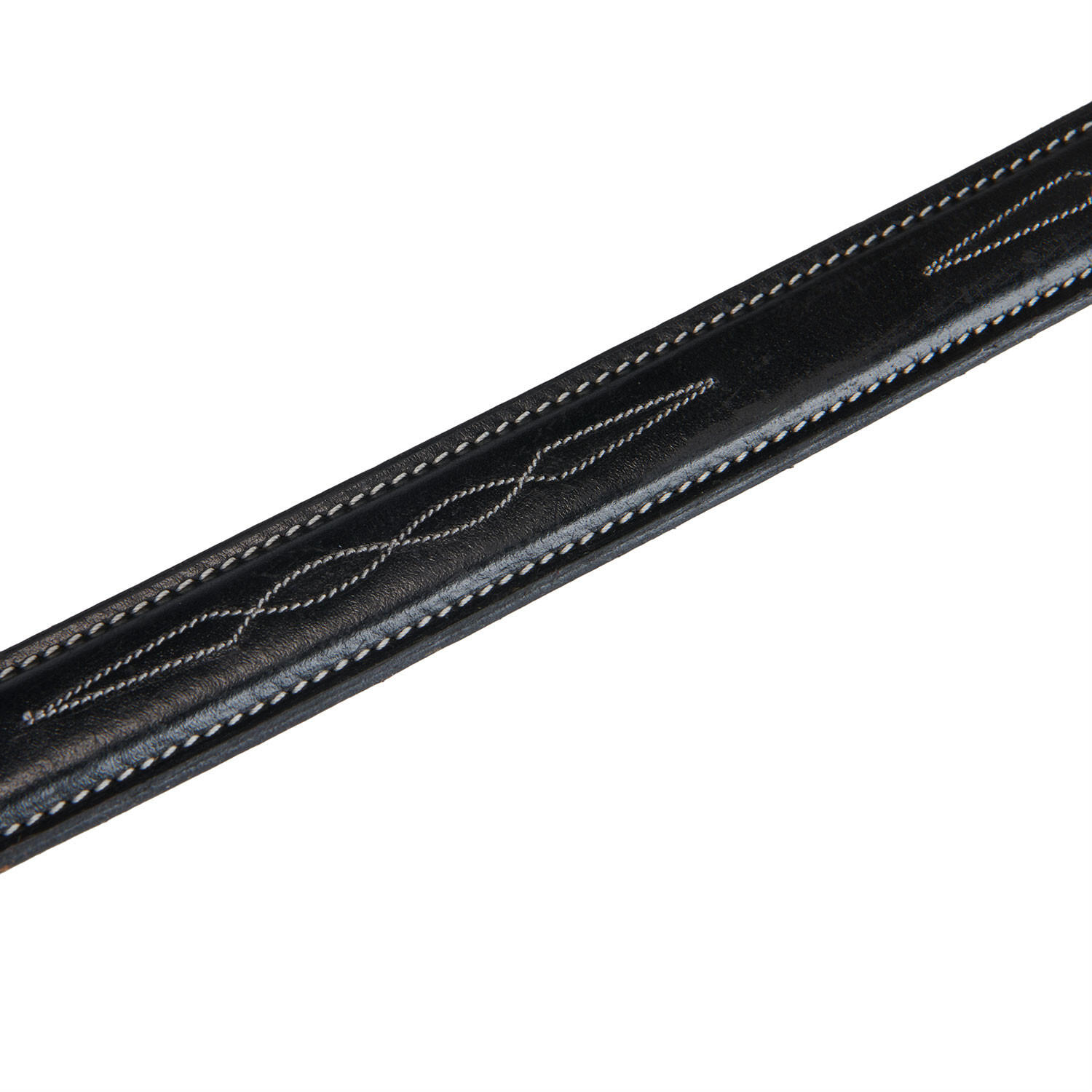 Ceinture en cuir avec broderies blanches et noires 3/7