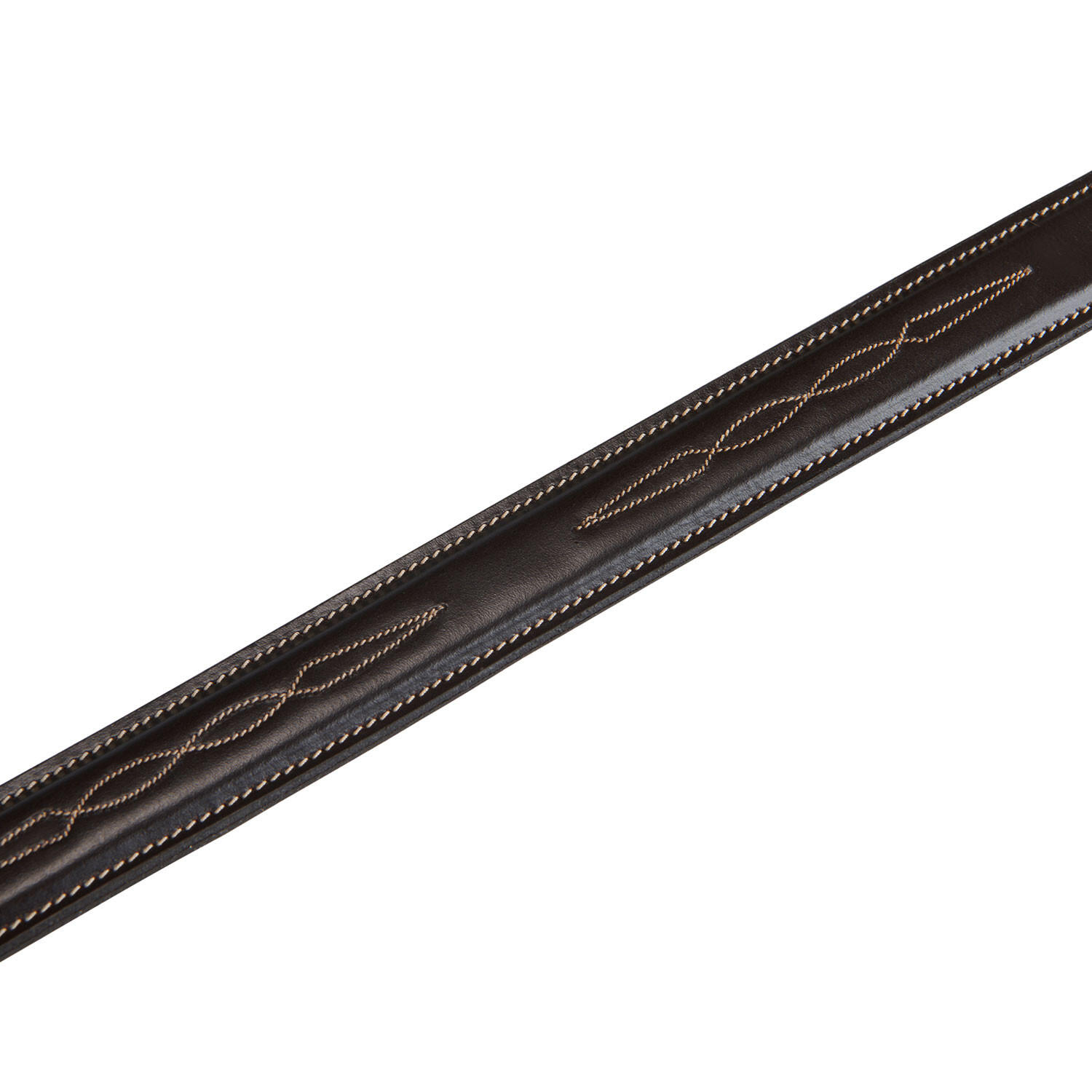 Ledergürtel mit schwarzer und weißer stickerei 3/7