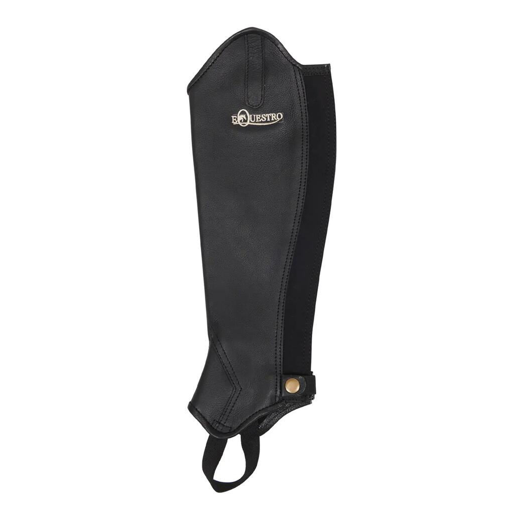 Unisex leather gaiters with rear zipper
