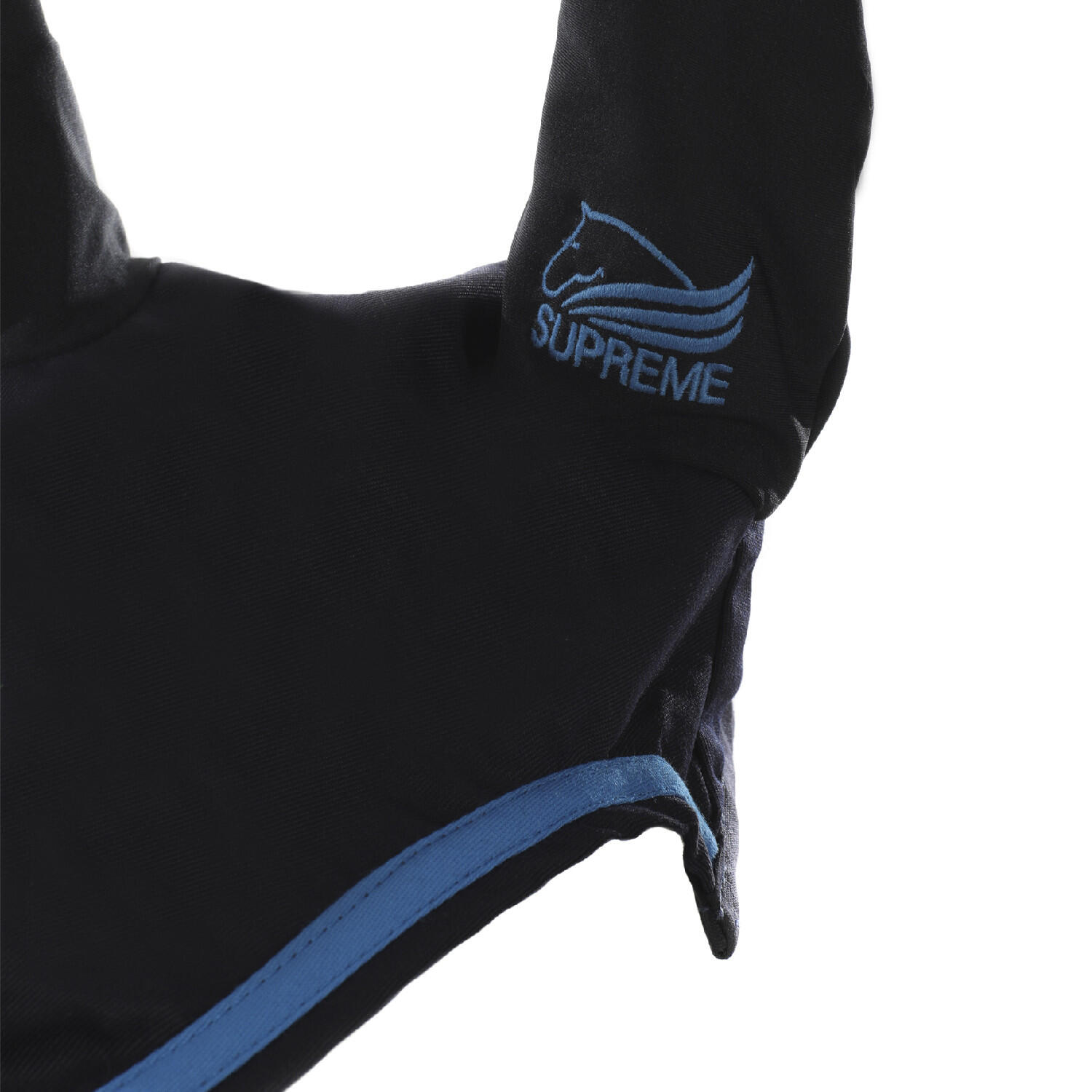 Gorro de poni de algodón con ribete en contraste 2/2