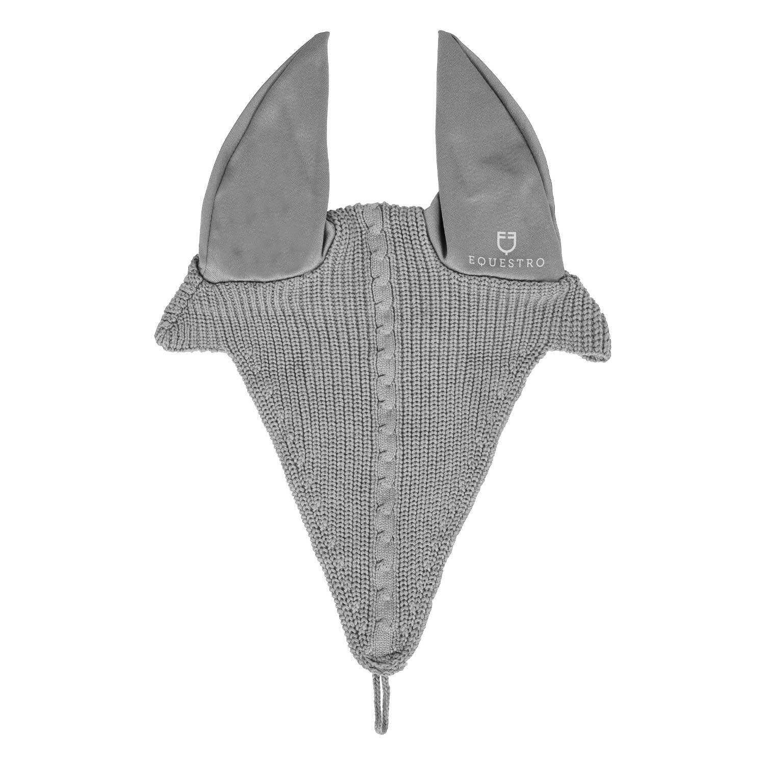 Couvre-oreilles cheval en maille avec cordon au mors 2/3