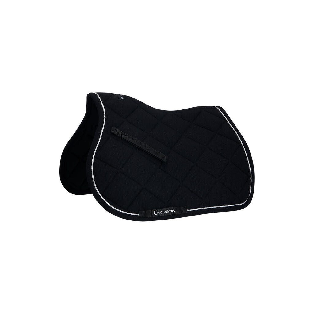 Jumping pony saddle pad in cotton with trim