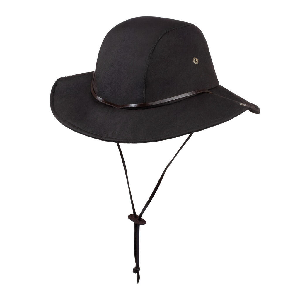 Waxed fabric hat