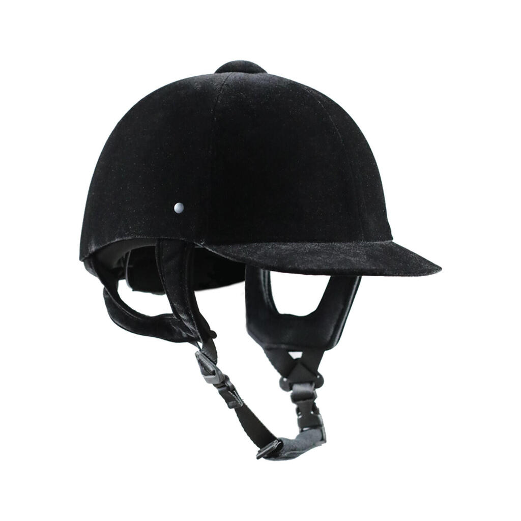 Velvet riding cap with rowel