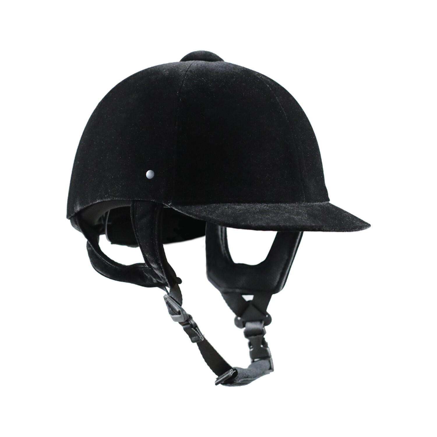 CASQUE D'ÉQUITATION BOMBE CAVALIER VELOURS NOIR FAVORY T. 7 CASQUE D'ÉQUITATION BOMBE CAVALIER VELOURS NOIR FAVORY T. 7